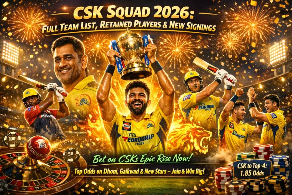 CSK Squad 2026: Full Team List, Retained Players & New Signings