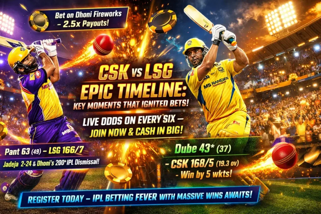Chennai Super Kings vs Lucknow Super Giants Timeline